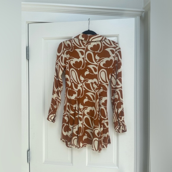 Urban Outfitters UO Renee Printed Button-Down Shirt mini Dress in XS extra small - Picture 3 of 9